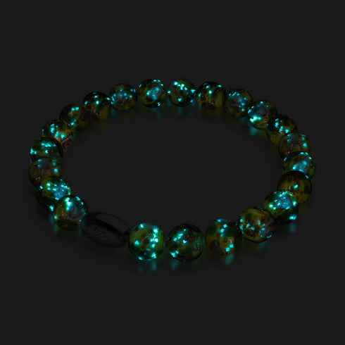 Blaue Narzisse | 925er Sterlingsilber | Firefly Glass Garden Armband