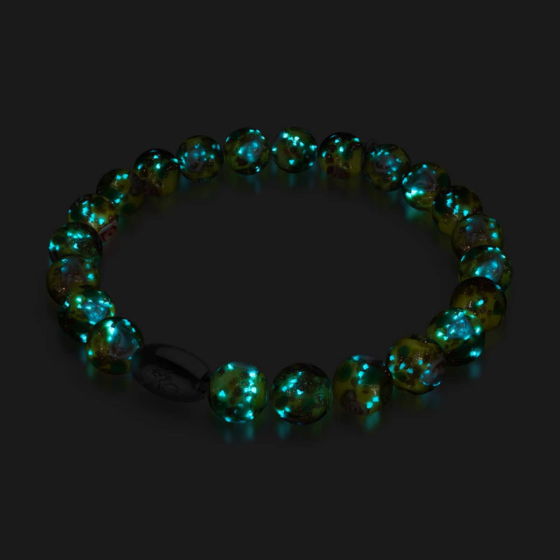 Blaue Narzisse | 925er Sterlingsilber | Firefly Glass Garden Armband