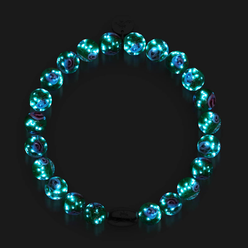 Blaue Mistel | 925 Sterling Silber | Firefly Glasgarten Armband