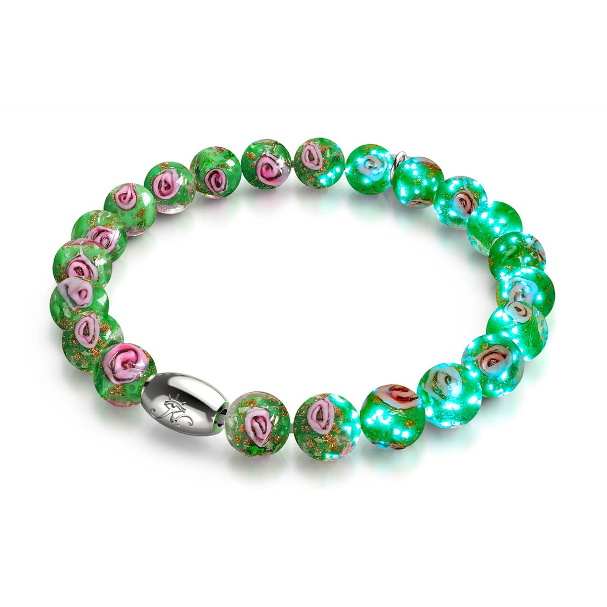 Blaue Mistel | 925 Sterling Silber | Firefly Glasgarten Armband