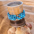 Blaue Gischt | 925 Sterling Silber | Glühwürmchen-Glasarmband