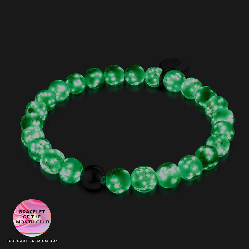 Kobalt | 925er Sterlingsilber | Glühwürmchen-Glasarmband