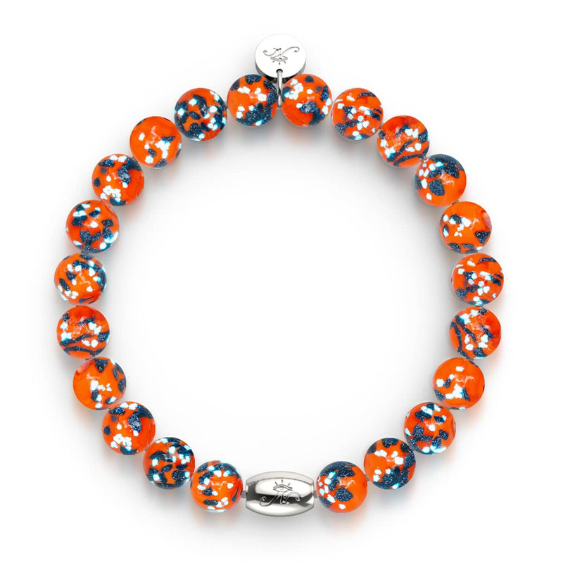 Glühende Glut | 925er Sterlingsilber | Glühwürmchen-Glasarmband