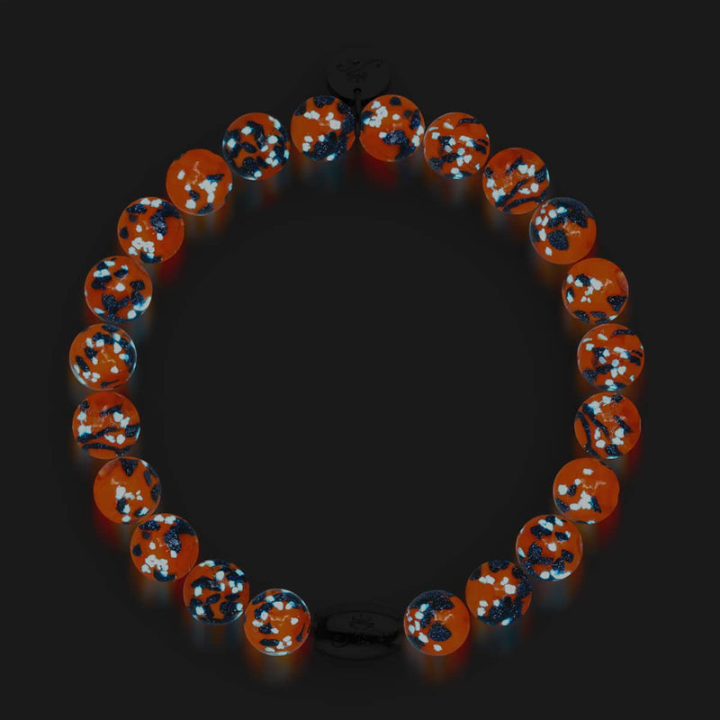 Glühende Glut | 925er Sterlingsilber | Glühwürmchen-Glasarmband