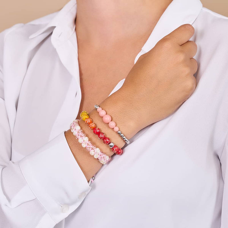 Ernte Ombre | 925 Sterling Silber | Glühwürmchen-Glasarmband