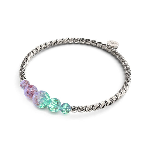 Lila | Silber | Firefly Glaskaskadenarmband