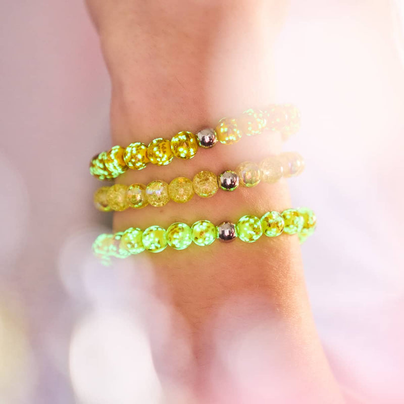 Mango | 925er Sterlingsilber | Glühwürmchen-Glasarmband