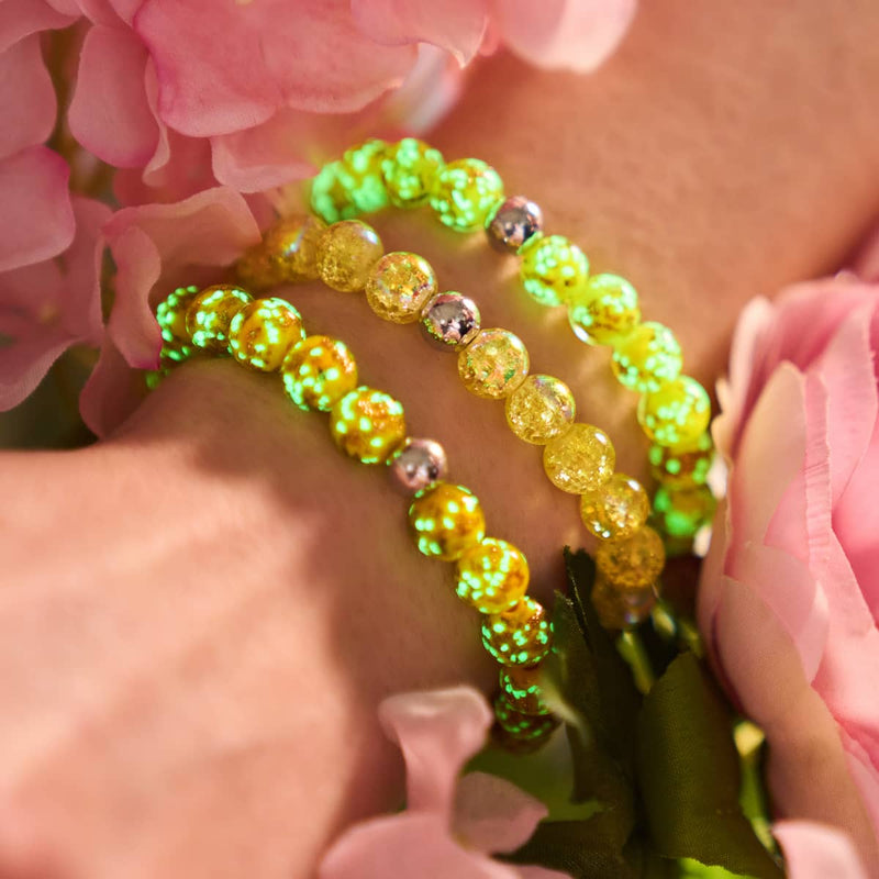 Mango | 925er Sterlingsilber | Glühwürmchen-Glasarmband