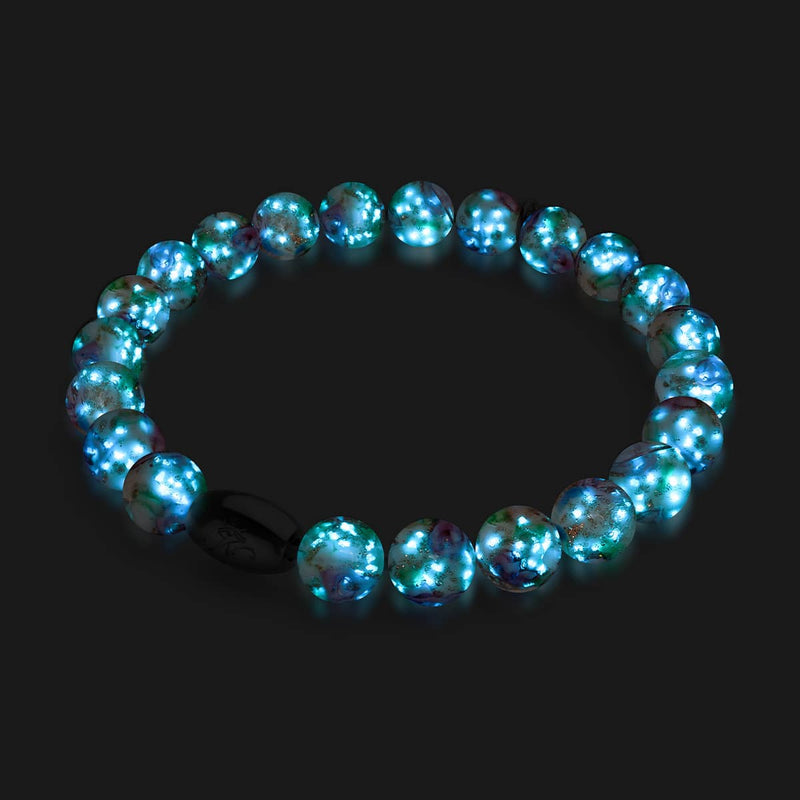 Primel | 925 Sterling Silber | Glühwürmchen-Glasgarten-Armband