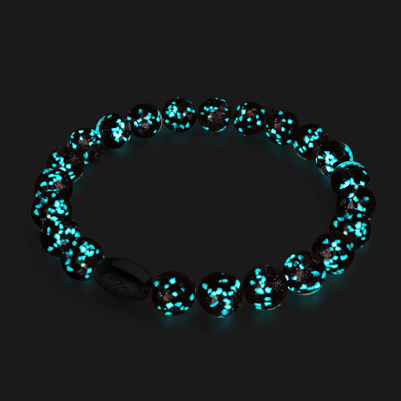 Lila Elixier | 925er Sterlingsilber | Glühwürmchen-Glasarmband