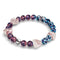 Lila Elixier | Firefly Glass x Murano Glas Herzen Armband