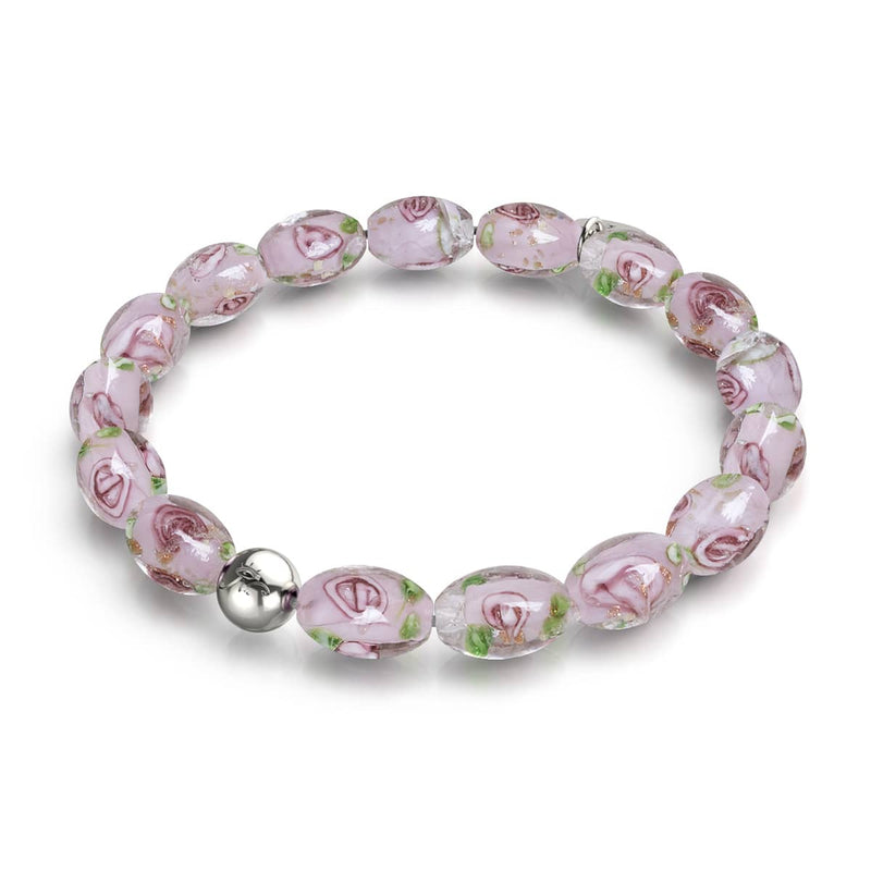 Lila Rose | 925 Sterling Silber | Firefly Glasgarten Armband