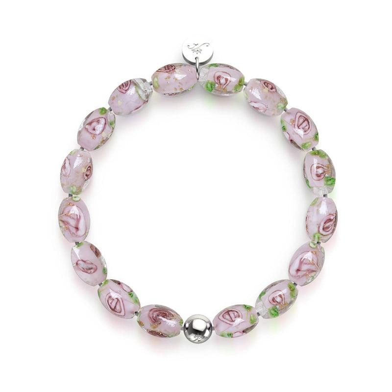 Lila Rose | 925 Sterling Silber | Firefly Glasgarten Armband