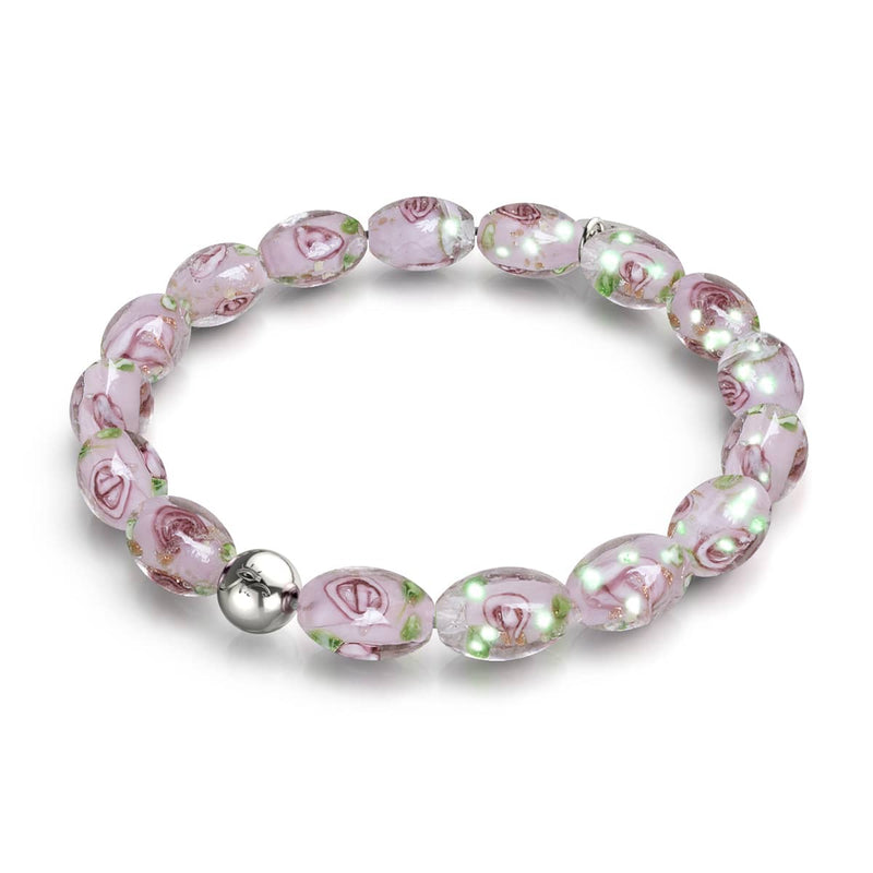Lila Rose | 925 Sterling Silber | Firefly Glasgarten Armband