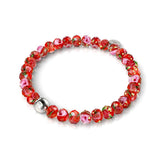 Rote Rosen | Firefly Glas Diamanten Armband