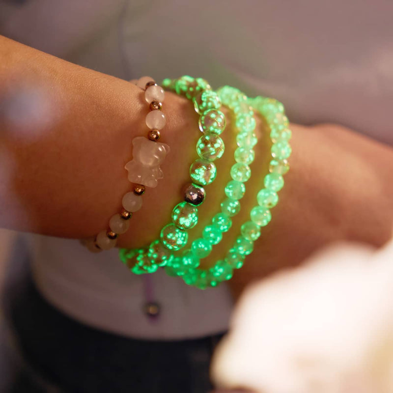 Sukkulente | 925er Sterlingsilber | Glühwürmchen-Glasfolie