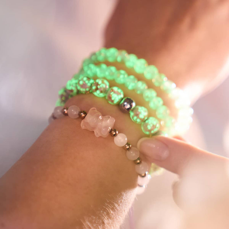 Sukkulente | 925er Sterlingsilber | Glühwürmchen-Glasfolie