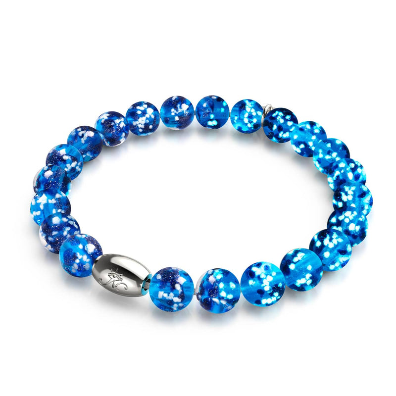 Topasflamme | 925er Sterlingsilber | Glühwürmchen-Glasarmband