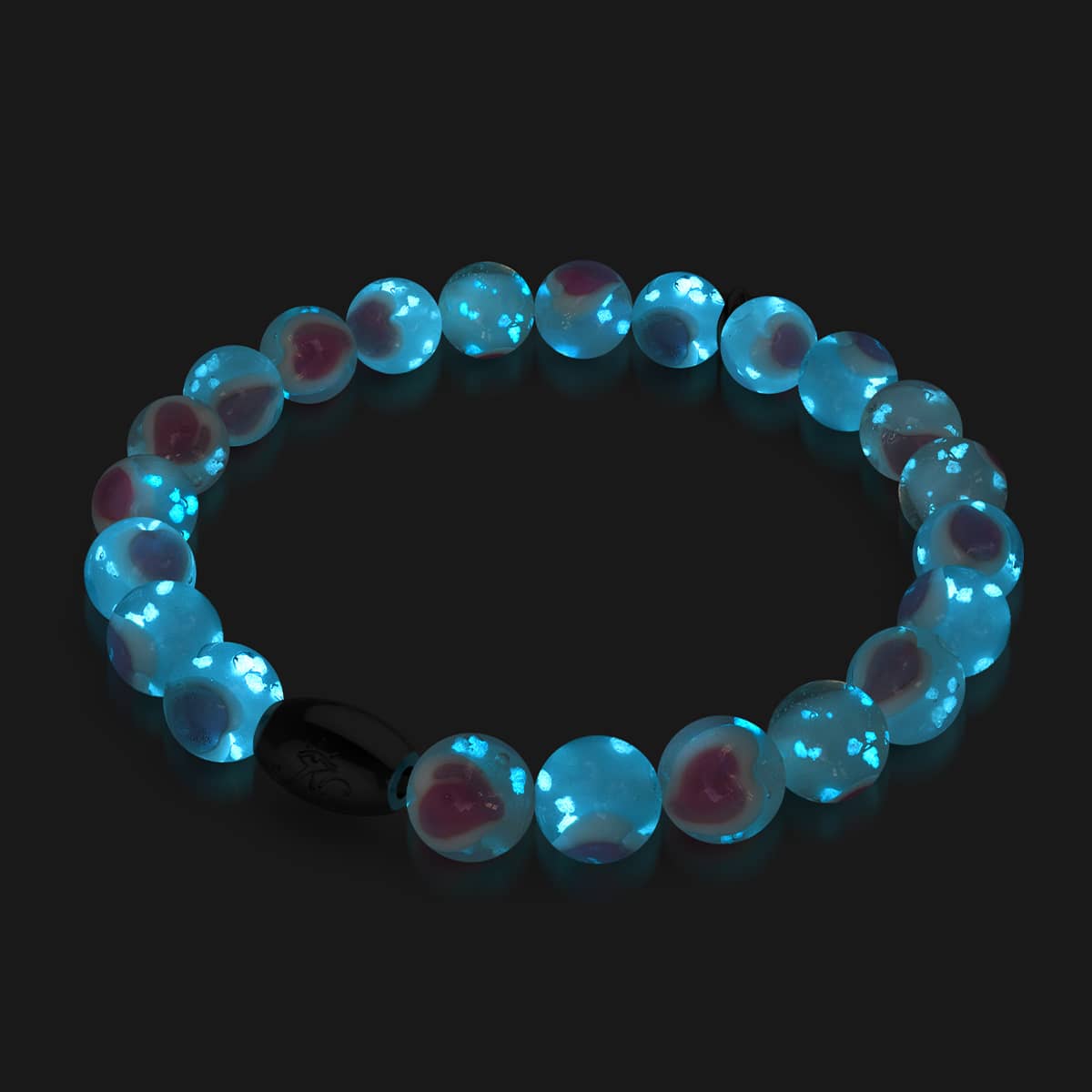 Weiß x Rosa | 925 Sterling Silber | Firefly Glas Liebesarmband