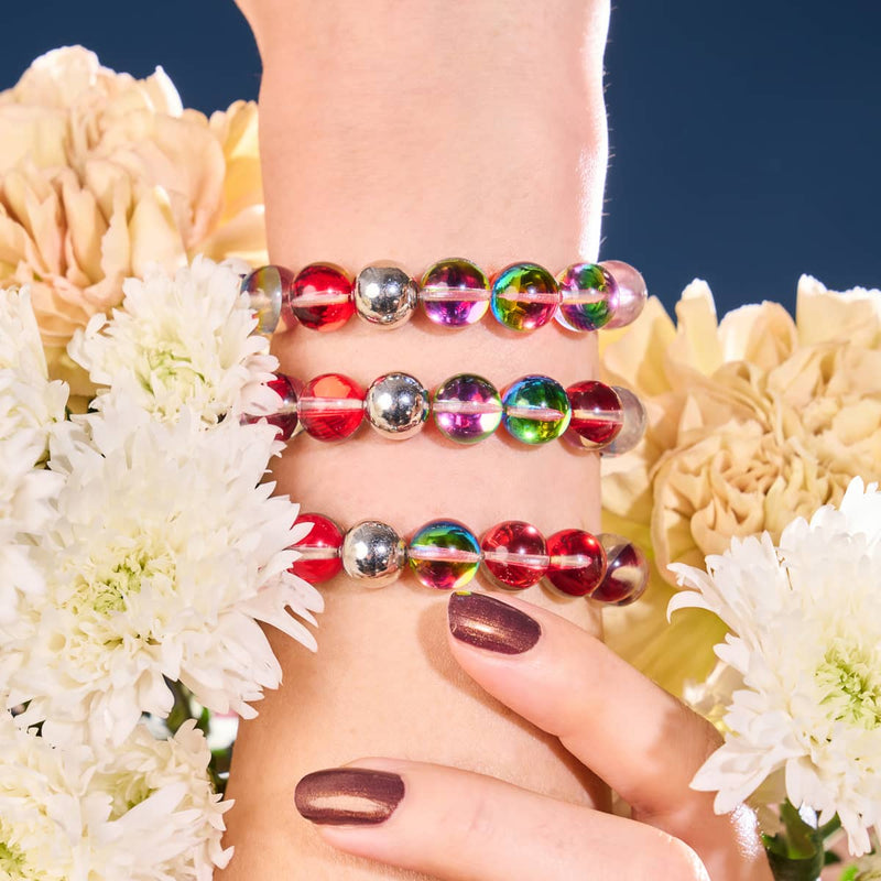 Marsrot | 925er Sterlingsilber | Galaxy Glass Statement Armband