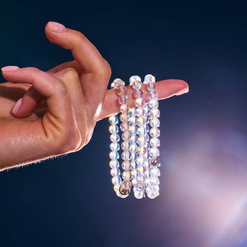 Regenbogen-Supernova | Gold Vermeil | Galaxie-Glasperlenarmband