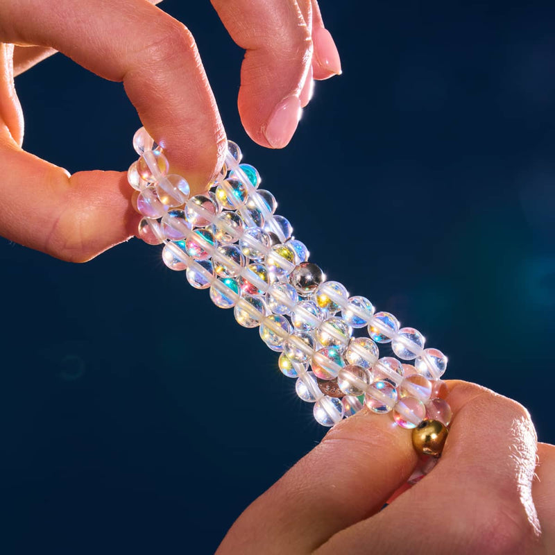 Regenbogen-Supernova | Gold Vermeil | Galaxie-Glasperlenarmband