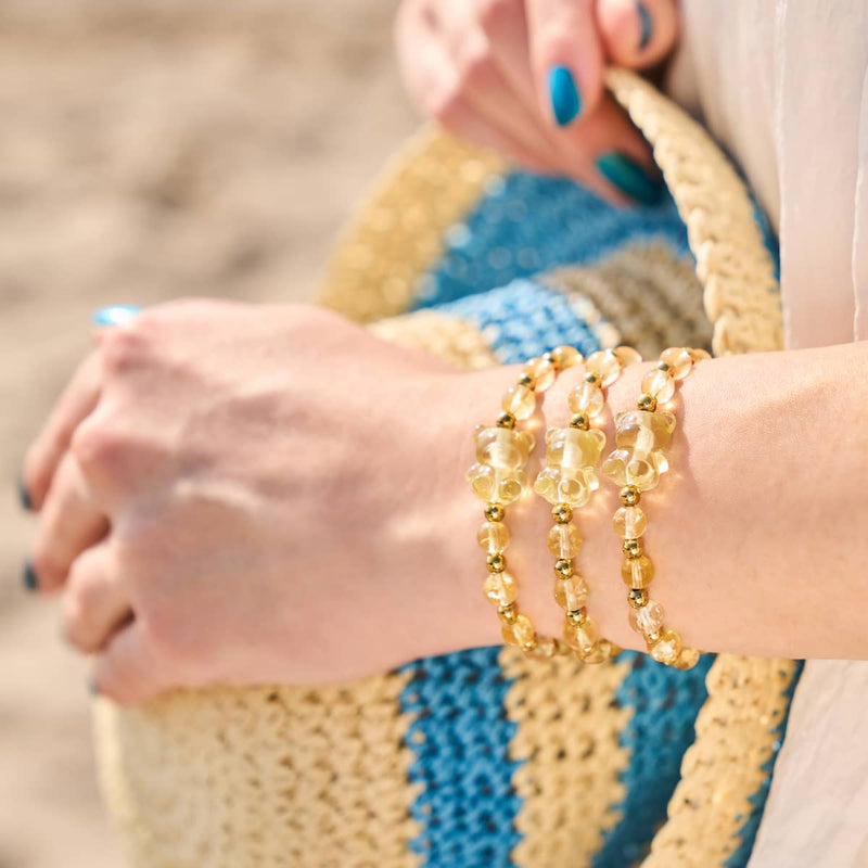 Honigbär | Edelsteinbär-Armband | Citrin x Gold