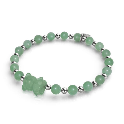 Glücksbringer | Edelsteinbär-Armband | Grüner Aventurin