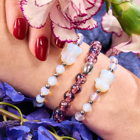 Luna | Edelsteinbär-Armband | Mondstein x Silber