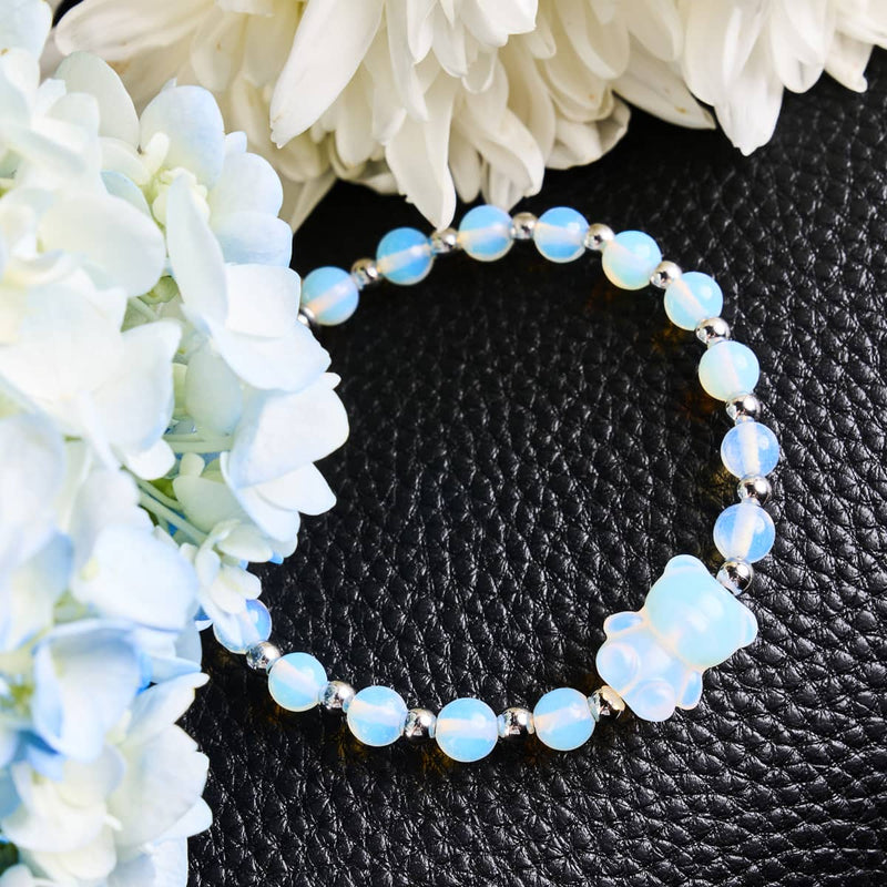 Luna | Edelsteinbär-Armband | Mondstein x Silber