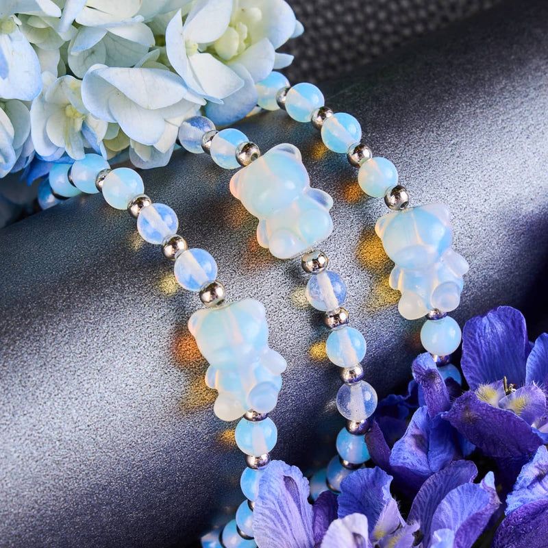 Luna | Edelsteinbär-Armband | Mondstein x Silber