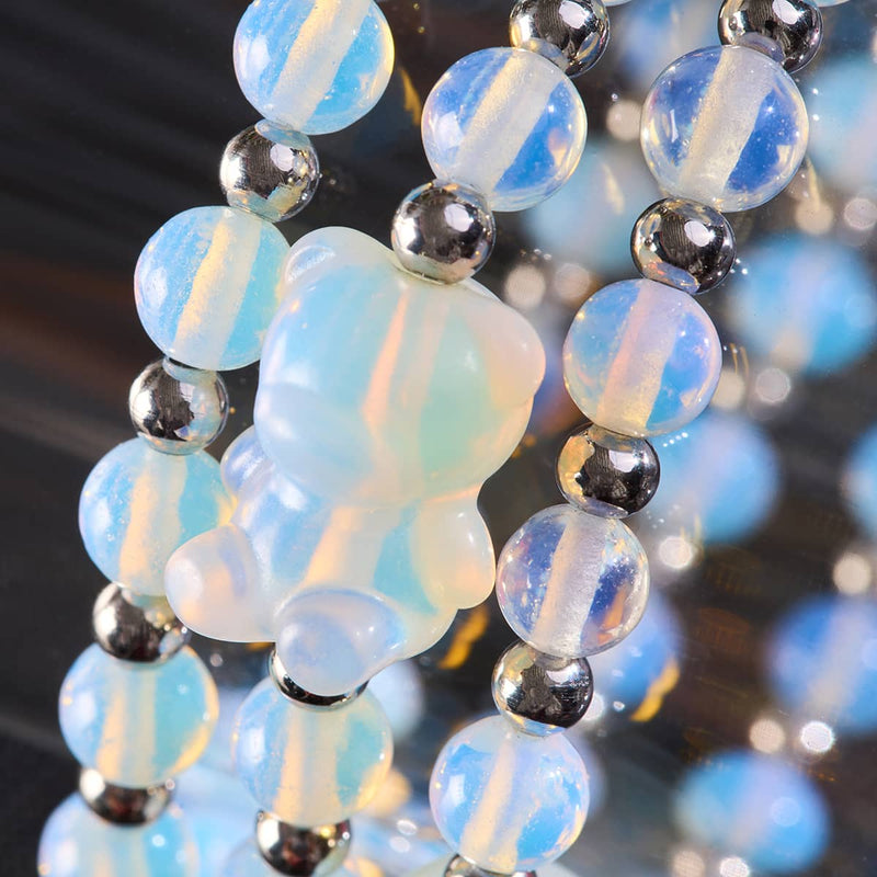 Luna | Edelsteinbär-Armband | Mondstein x Silber