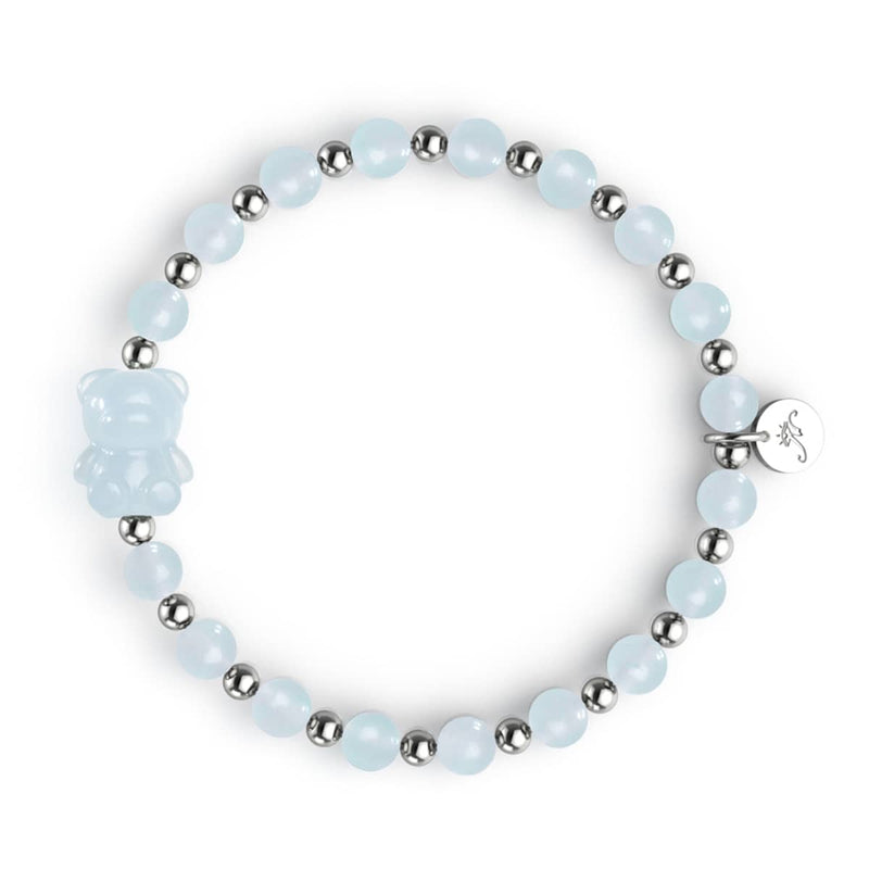 Oceanus | Gemmy Bear Armband | Aquamarin x Silber