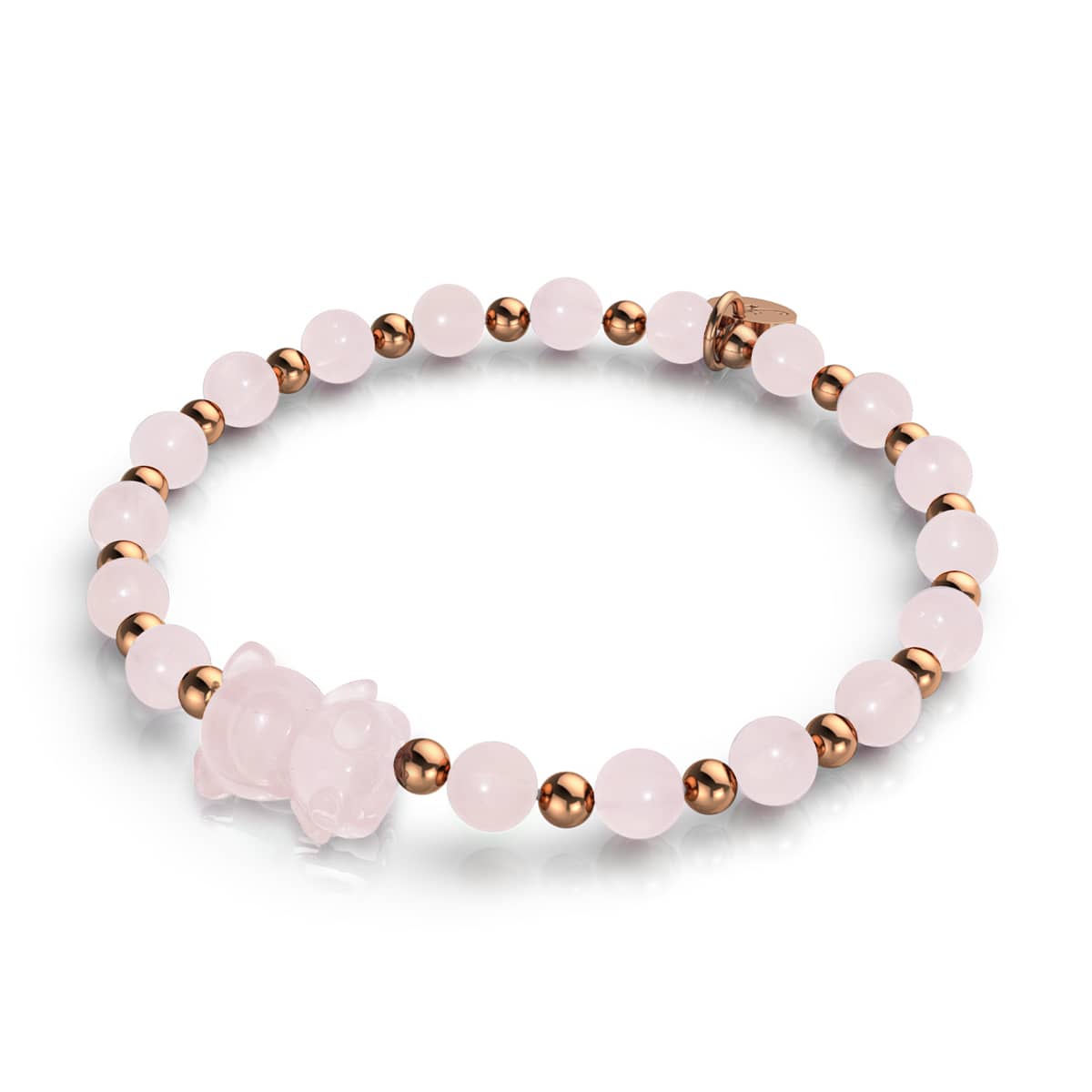Persephone | Gemmy Bear Armband | Rosenquarz x 18 Karat Roségold