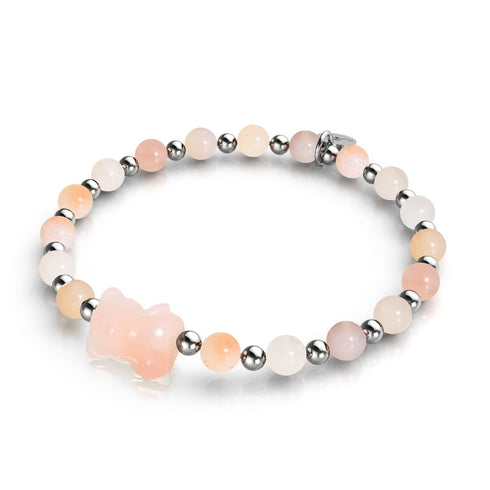 Sahara | Gemmy Bear Armband | Pfirsichkarneol x Silber