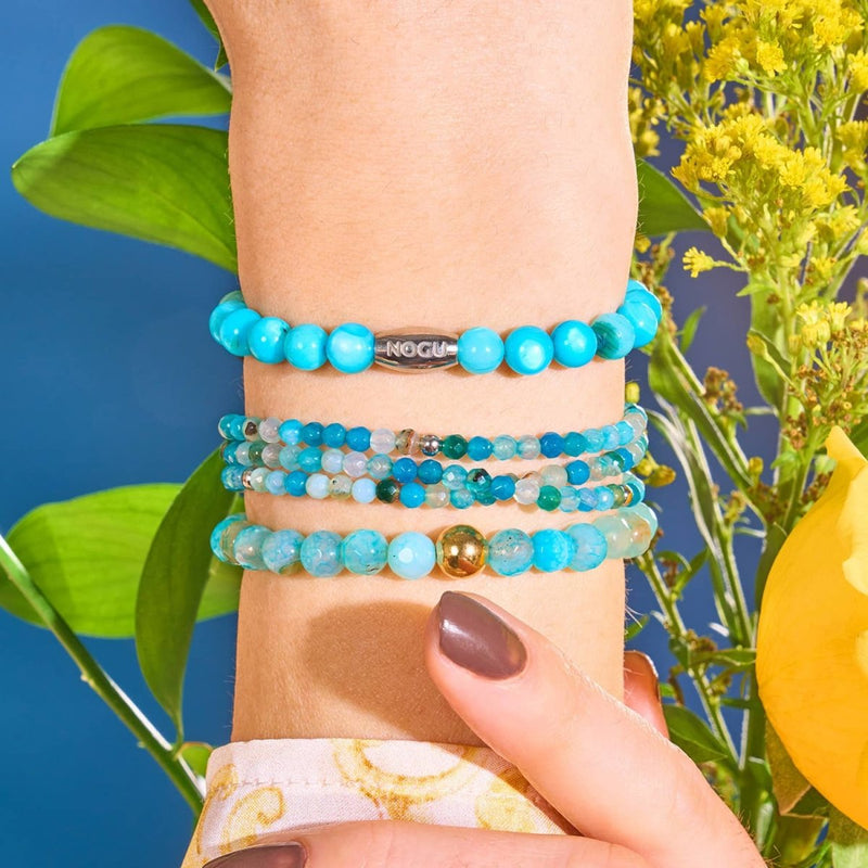 Blaue Jade | 925er Sterlingsilber | Edelstein-Wrap