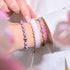 Marshmallow Chrom x Weiß | Glitzerglas Doppelarmband