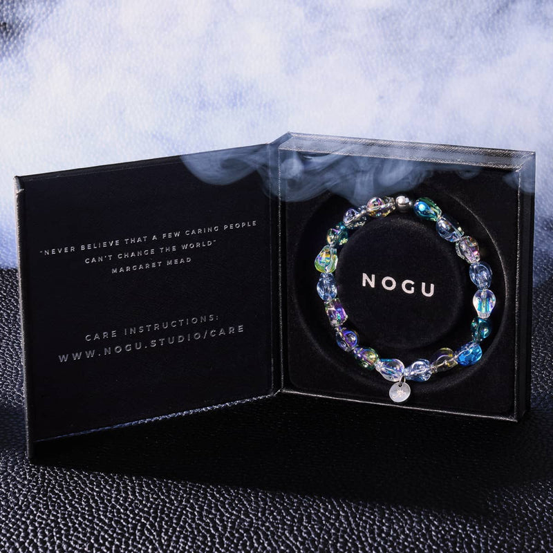 Regenbogen-Amulett | Kristall-Totenkopf-Armband