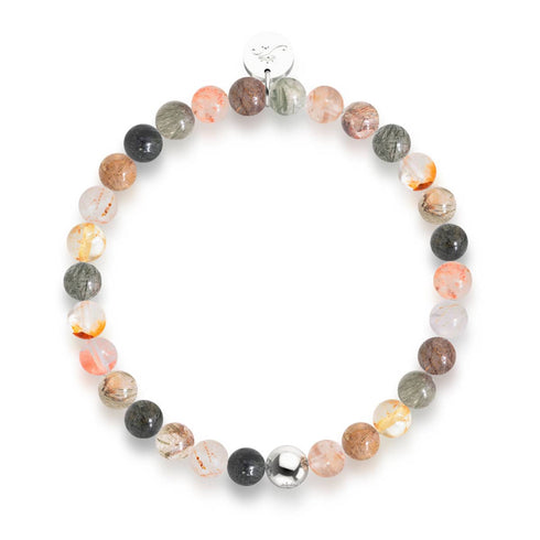 Waldquarz | Silber | Heilendes Edelsteinperlenarmband