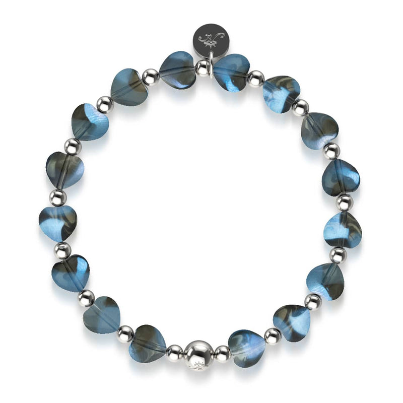 Blaue Liebe | Infinity Herzen Armband