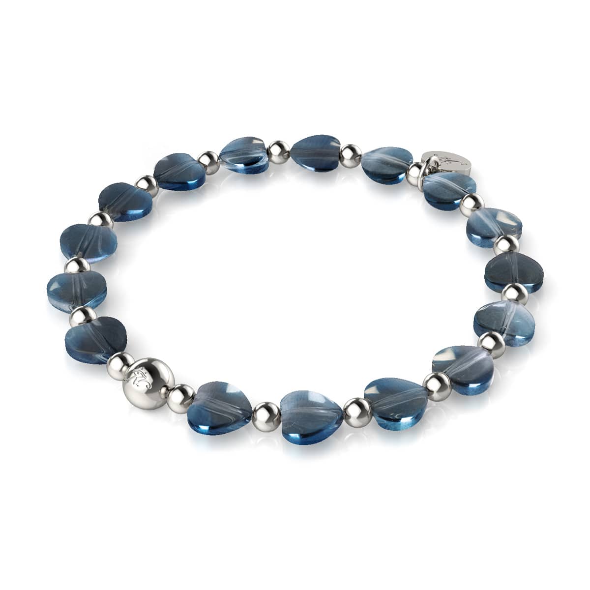 Blaue Liebe | Infinity Herzen Armband