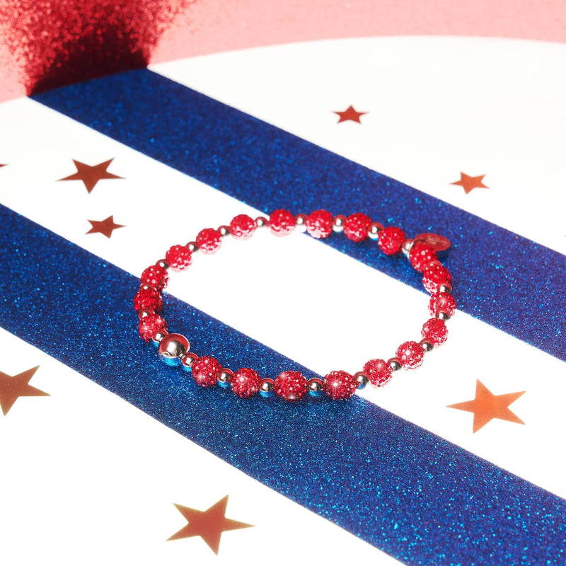 Kirschfunkeln | Kristall-Kikiballa-Armband