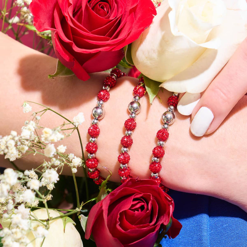 Kirschfunkeln | Kristall-Kikiballa-Armband