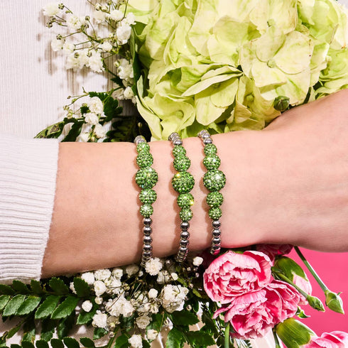 Palmengrün | Kristallkaskaden-Kikiballa-Armband
