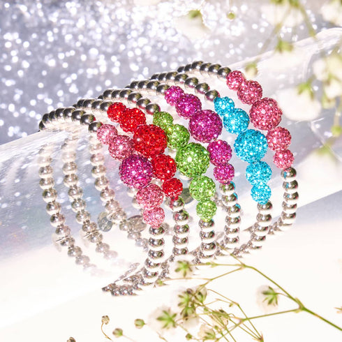 Palmengrün | Kristallkaskaden-Kikiballa-Armband