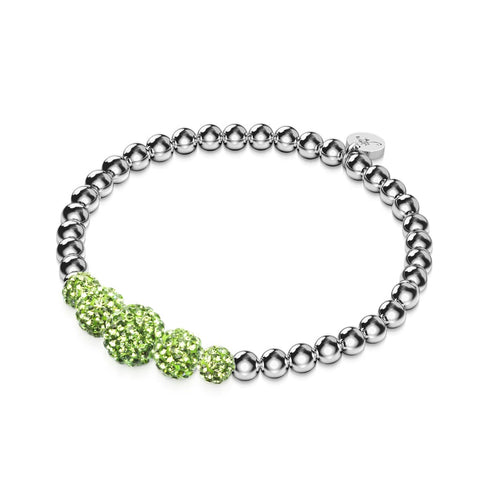 Palmengrün | Kristallkaskaden-Kikiballa-Armband