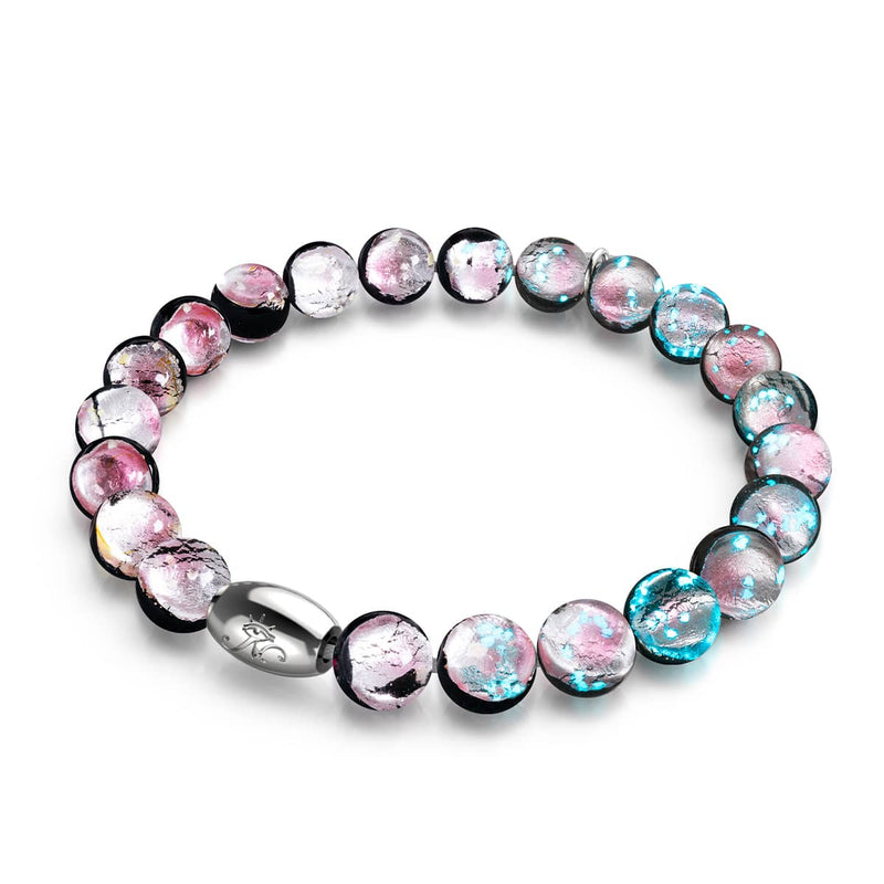 Rosa Mond | 925 Sterling Silber | Mondglas Armband