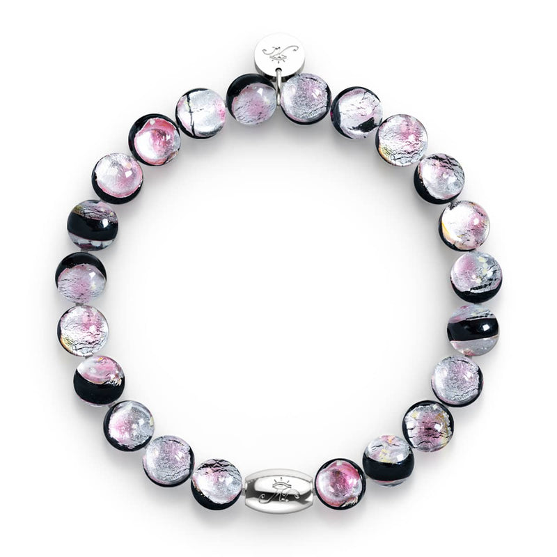 Rosa Mond | 925 Sterling Silber | Mondglas Armband