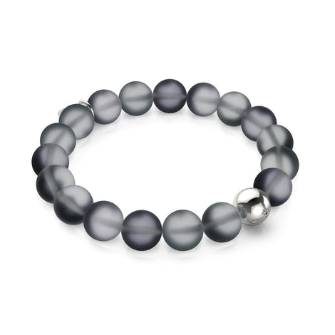 Karbonit | Silber | Statement-Armband aus Meerjungfrauenglas