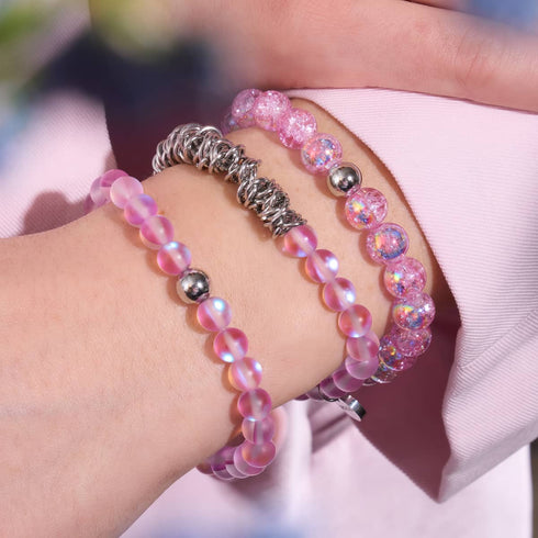 Lavendel | Silber | Meerjungfrau Glasperlenarmband
